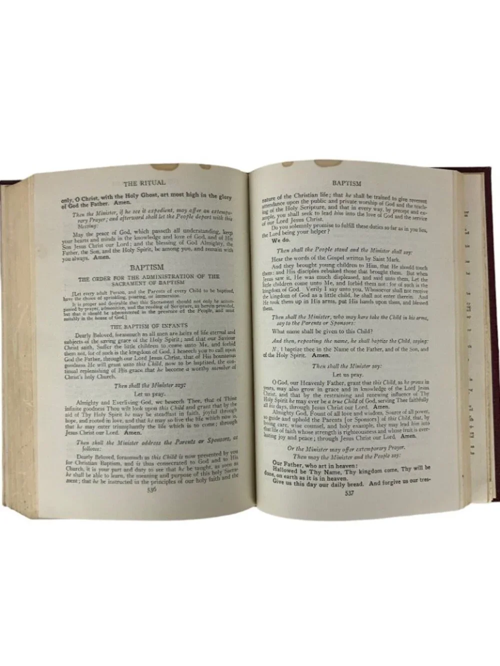 The Methodist Hymnal Official Vintage 1963 Red Hardcover Book